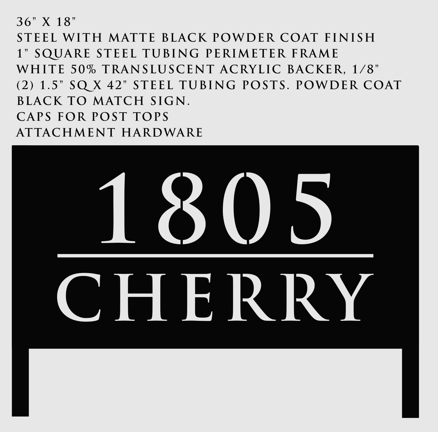 1805 CHERRY custom steel sign