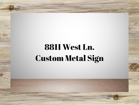 Custom Metal Address Sign