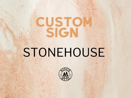 50% DEPOSIT, Stonehouse, Custom Metal Logo Sign