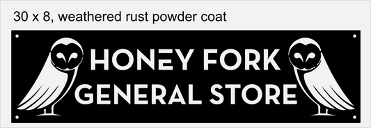 Custom metal sign, Honey Fork