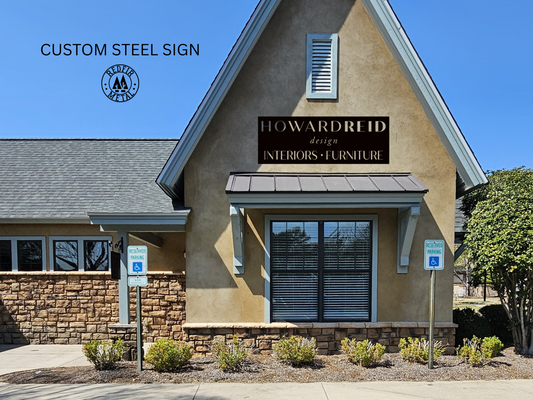 Custom Outdoor Steel Sign, Business Logo, Howard Reid