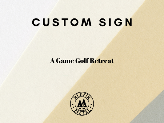 Custom metal logo Sign for M. George