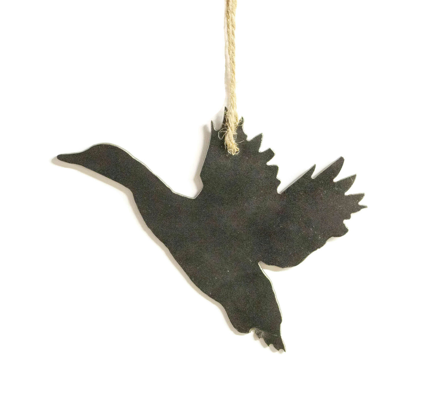 Goose Bird Metal Christmas Tree Ornament Holiday Decoration Raw Steel Gift Recycled Nature Home Decor