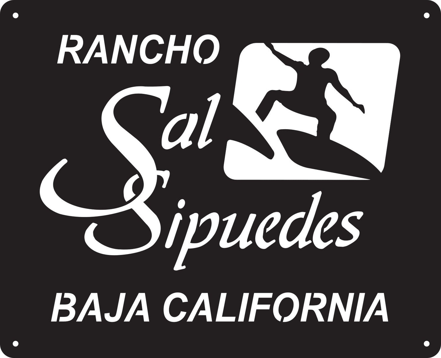 Custom Sign Salsipuedes, metal logo sign