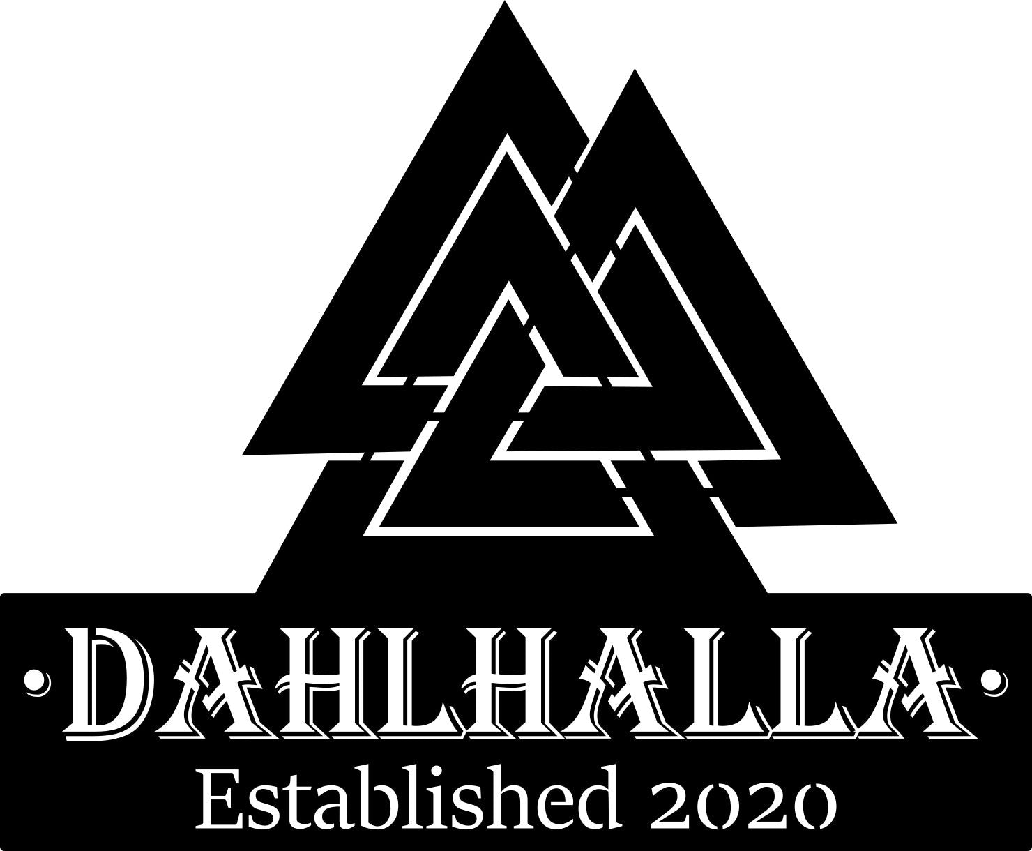Custom metal sign, DAHLHALLA, business sign, custom logo sign, personalized steel sign