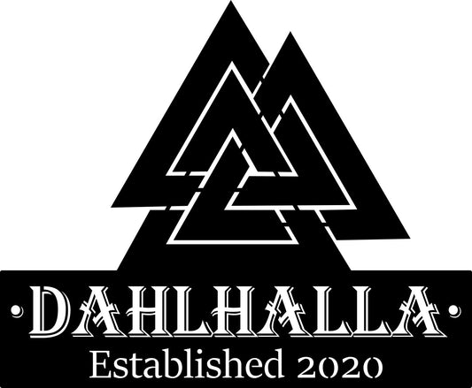 Custom metal sign, DAHLHALLA, business sign, custom logo sign, personalized steel sign