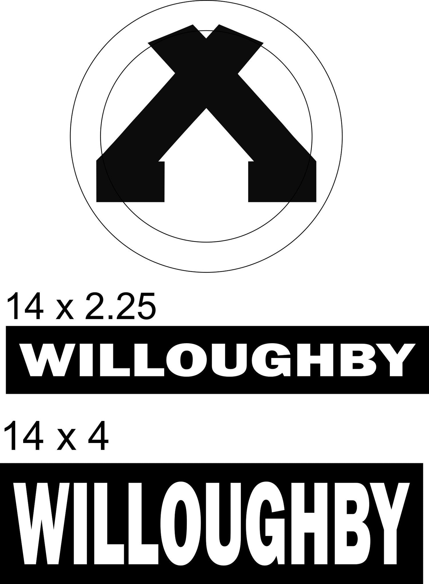 Custom metal signs for Willoughby, personalized signs, business logo