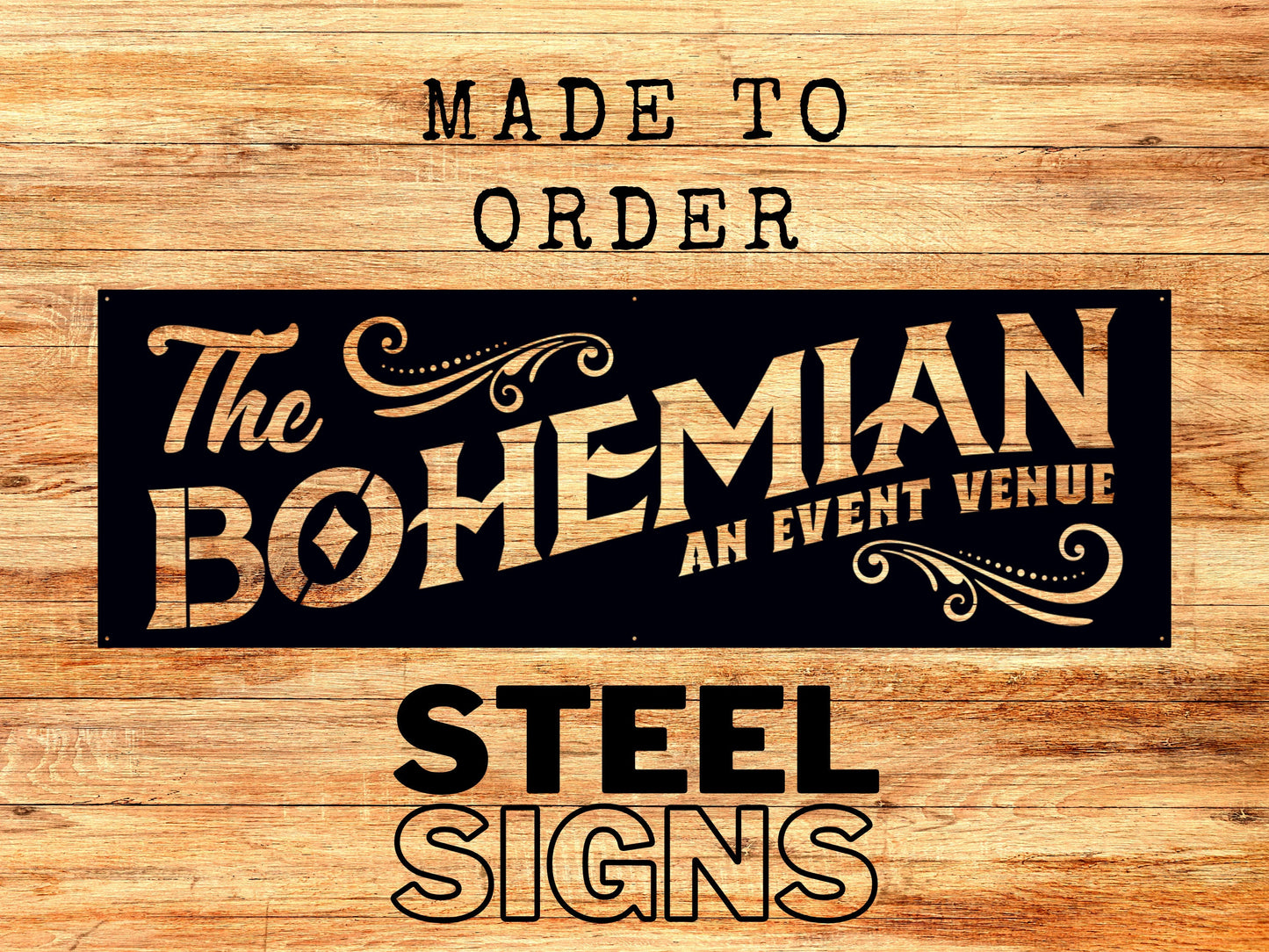 Two Custom, Personalized metal signs for Cheryl