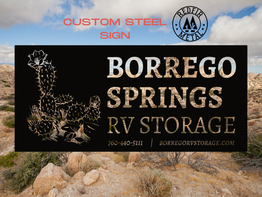 Custom Metal Sign for C. Carlson, personalized business sign, logo