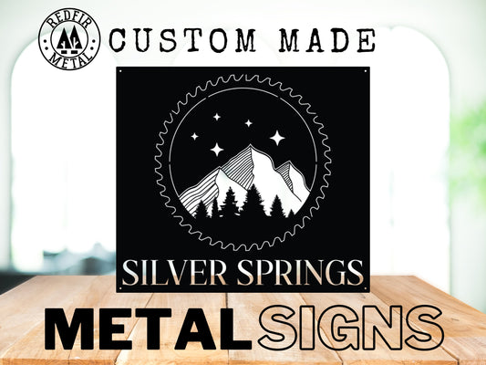 Personalized Business Logo Metal Signs - Your Logo or Artwork - Custom Sign - Wedding Gifts - Metal Wall Decor - Address Sign -