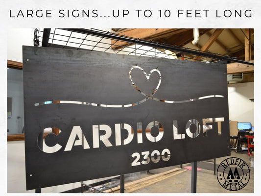 Large Metal Signs - Your Logo or Artwork - Custom Sign - Wedding Gifts - Metal Wall Decor - Raw steel Sign - Business Sign