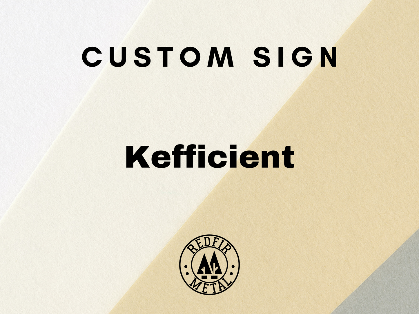 Custom Metal Sign for M. Keffer
