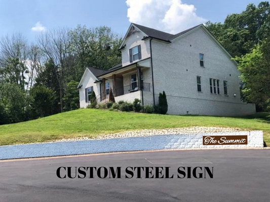 Custom Steel Entrance Sign, Carter Creek