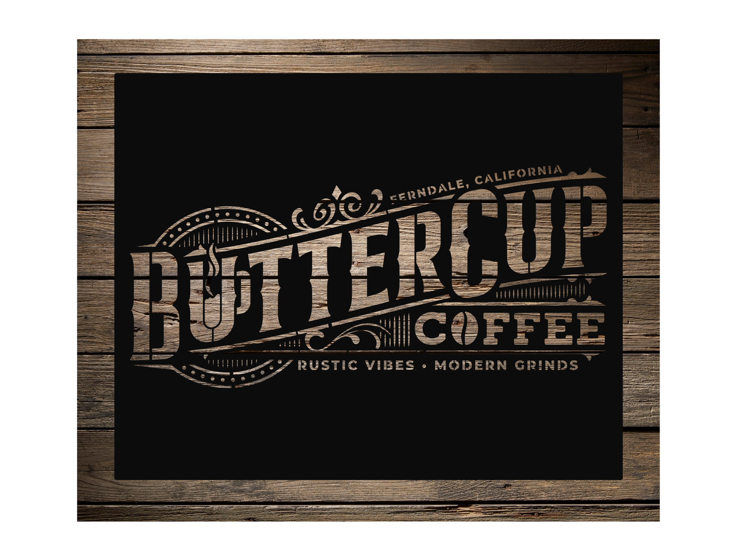 Buttercup Coffee QTY 2, 24 x 30 custom steel signs