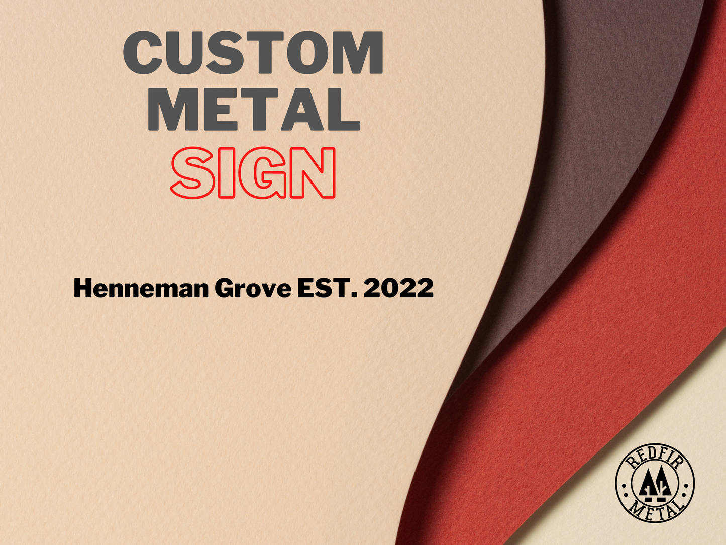 Custom Metal Sign, Henneman Grove