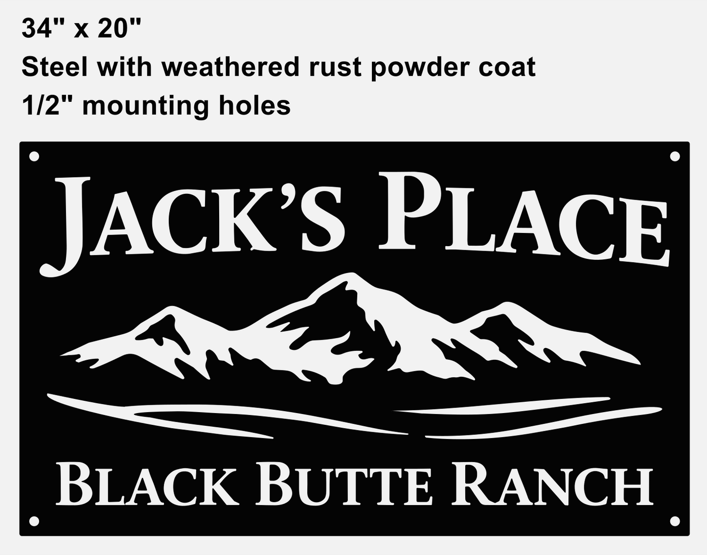 Jack's Place Custom Metal Sign