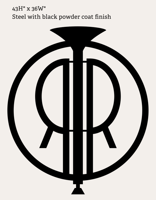 Recall ranch logo, custom metal sign