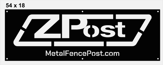 Custom metal business sign, Z Post