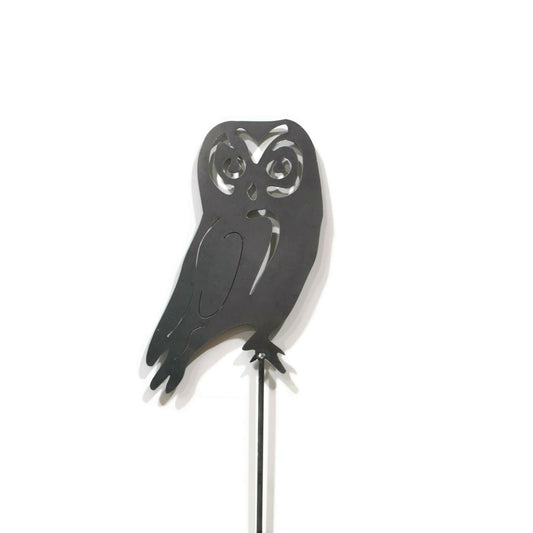 Owl Rust Metal Garden Decoration Bird Yard Art Stake