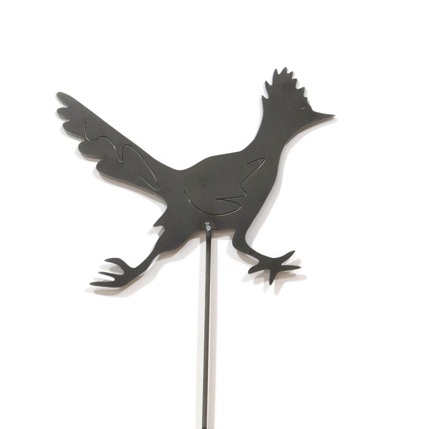 Roadrunner Rust Metal Garden Decor Southwestern Bird Yard Art Gift for Gardeners