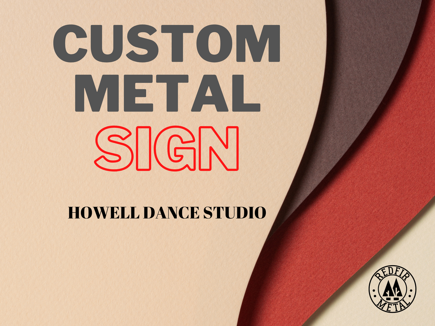 Custom Metal Sign, Howell Dance Studio