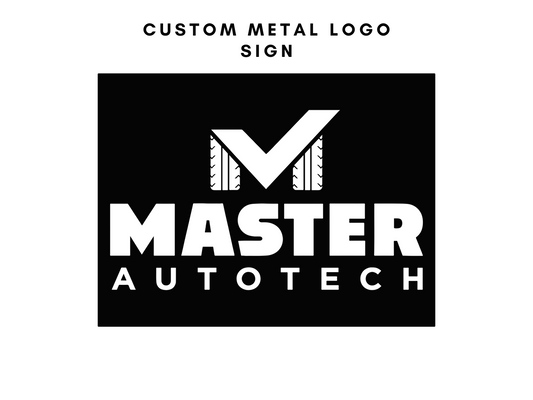 Custom Metal Logo Sign, MASTER AUTOTECH