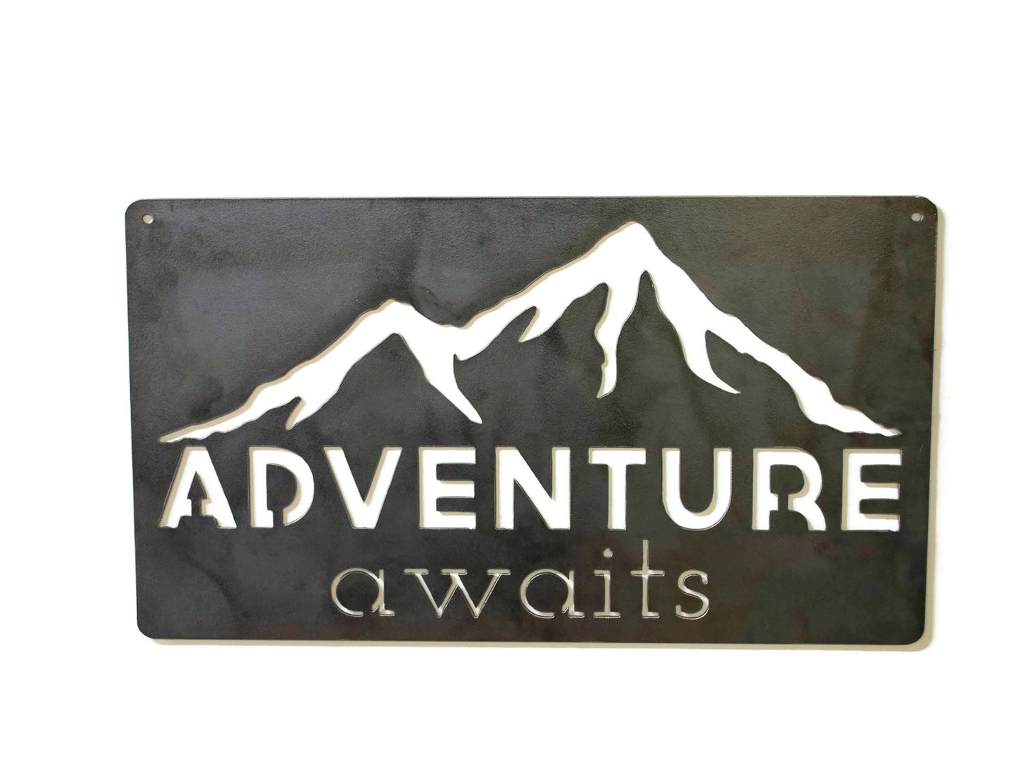 Adventure Awaits, Metal Sign, Industrial Decor, Cabin, Lodge Decor