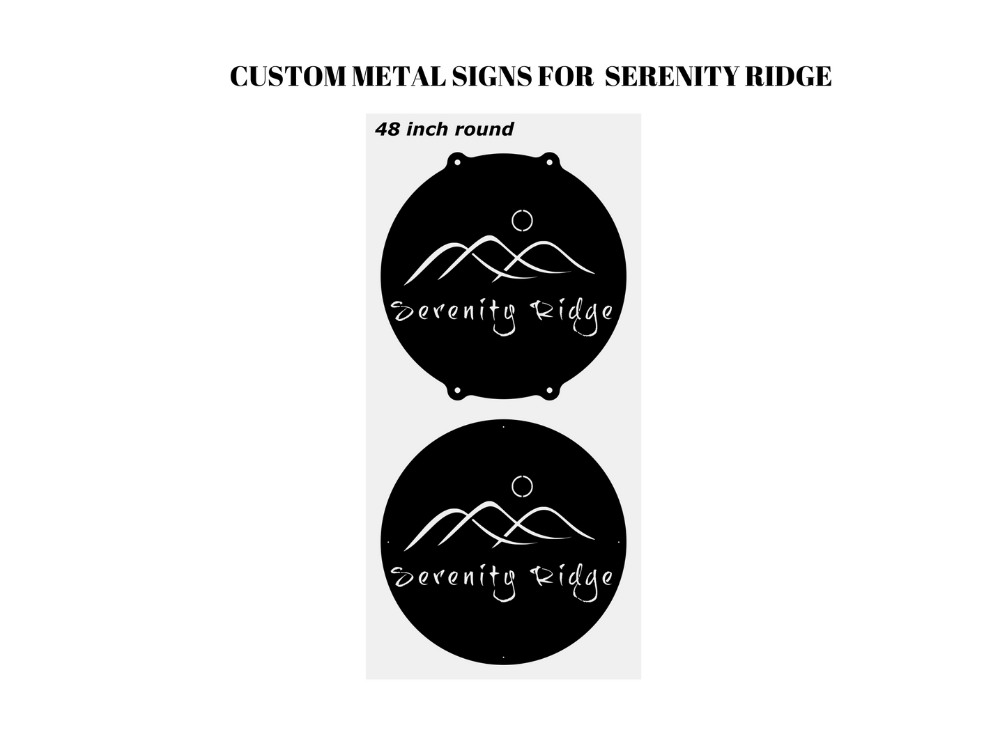 Balance for Serenity Ridge Signs
