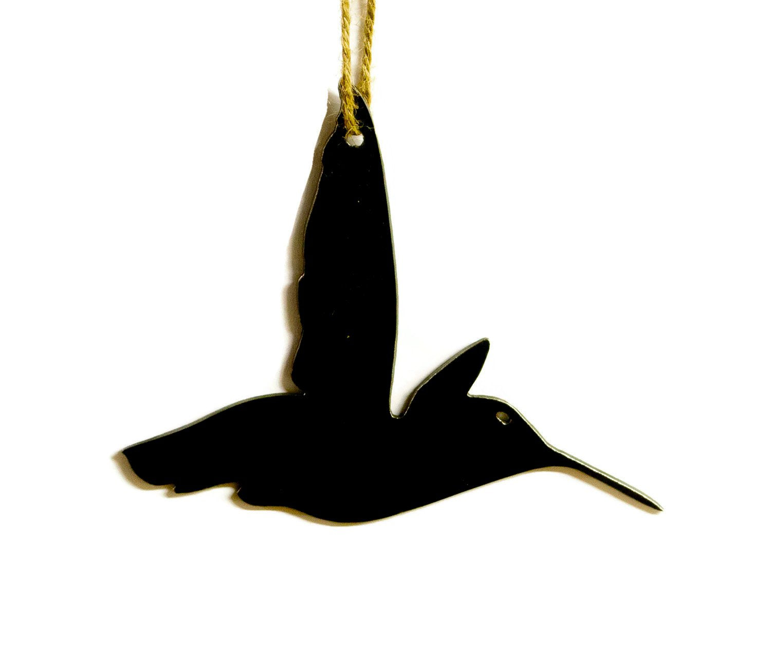Hummingbird Metal Christmas Ornament Tree Stocking Stuffer Party Favor Holiday Decoration Raw Steel Gift Recycled Nature Home Decor