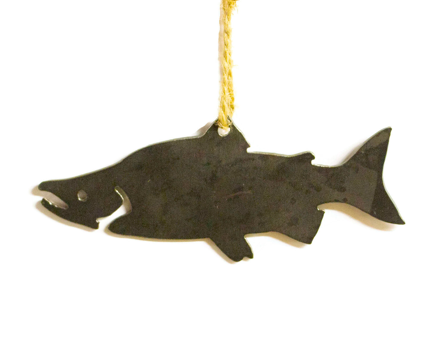 Sockeye Salmon Fish Metal Christmas Ornament Tree Stocking Stuffer Party Favor Holiday Decoration Raw Steel Gift Recycled Nature Home Decor