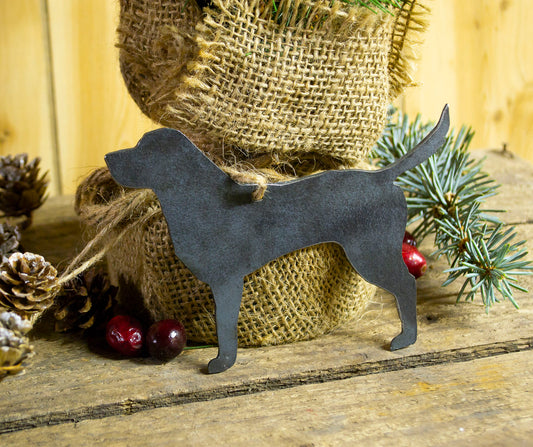 Labrador Retriever Dog Metal Christmas Ornament Stocking Stuffer Party Favor Holiday Decoration Raw Steel Gift Recycled Nature Home Decor