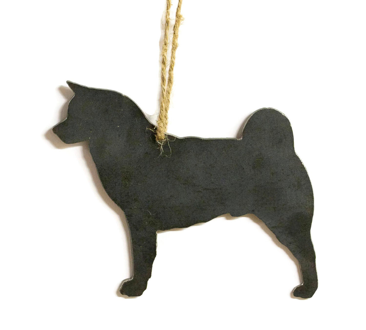 Akita Dog Metal Christmas Ornament Tree Stocking Stuffer Party Favor Holiday Decoration Raw Steel Gift Recycled Nature Home Decor