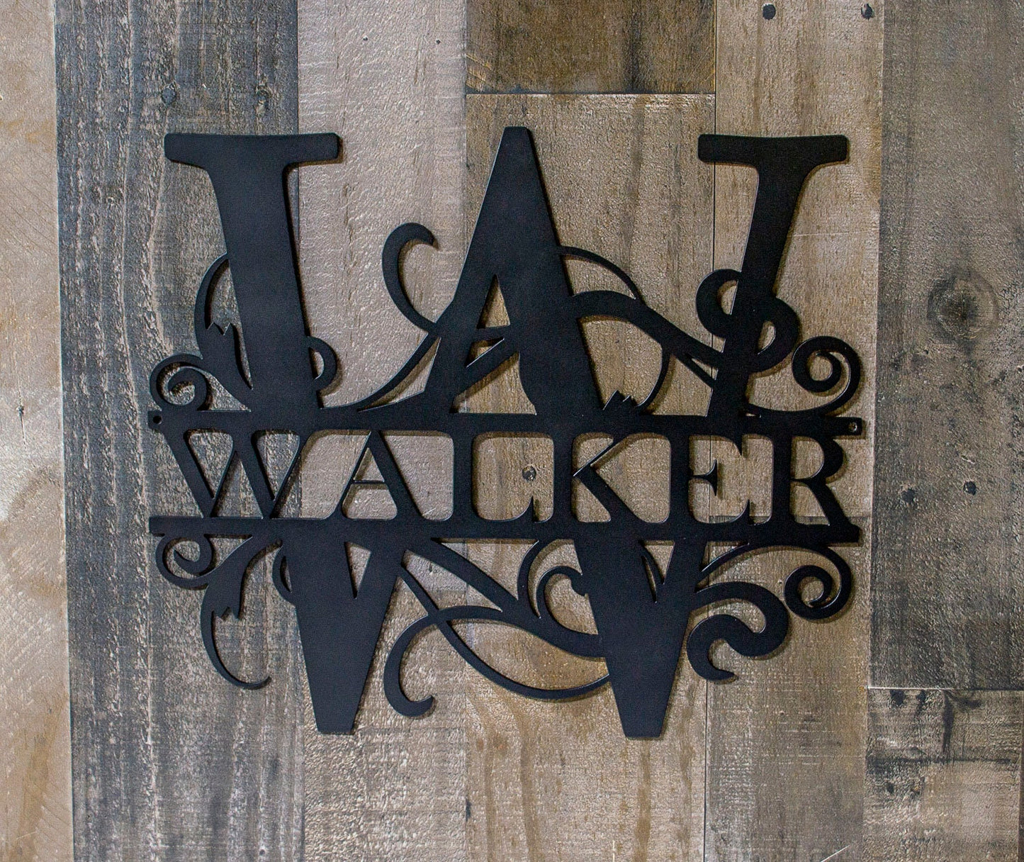 Family Name Metal Monogram, Personalized Wedding Gift, Outdoor Monogram, Family Initial, Custom Family Sign