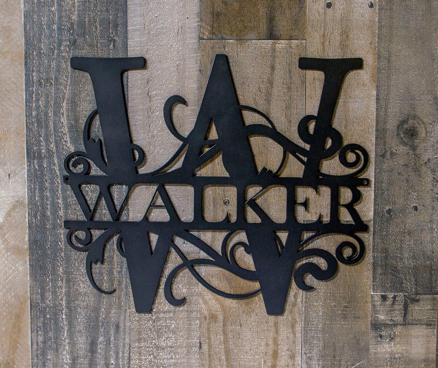 Family Name Metal Monogram, Personalized Wedding Gift, Outdoor Monogram, Family Initial, Custom Family Sign