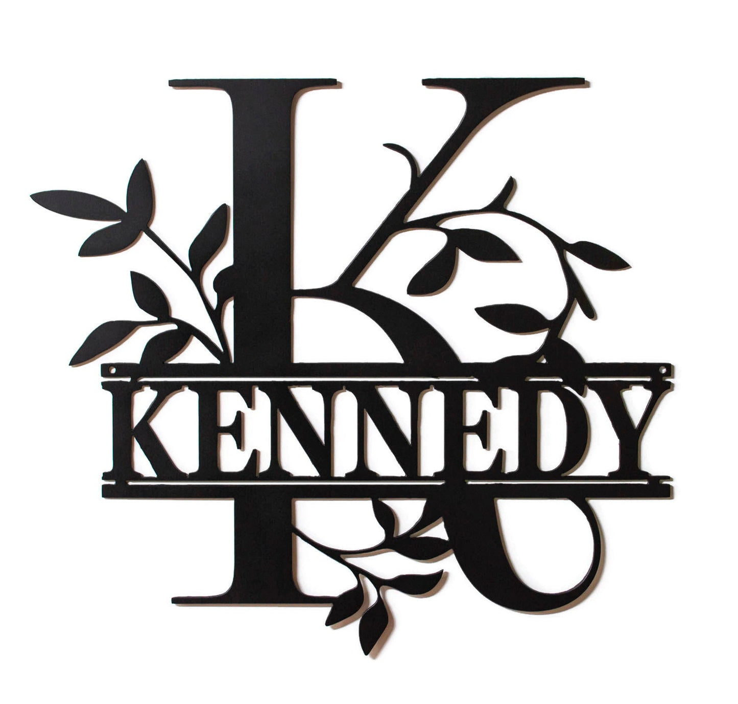 Family Last Name Monogram, Personalized Metal Sign, Elegant Wedding, Anniversary Gift, Metal Door Family Name Sign