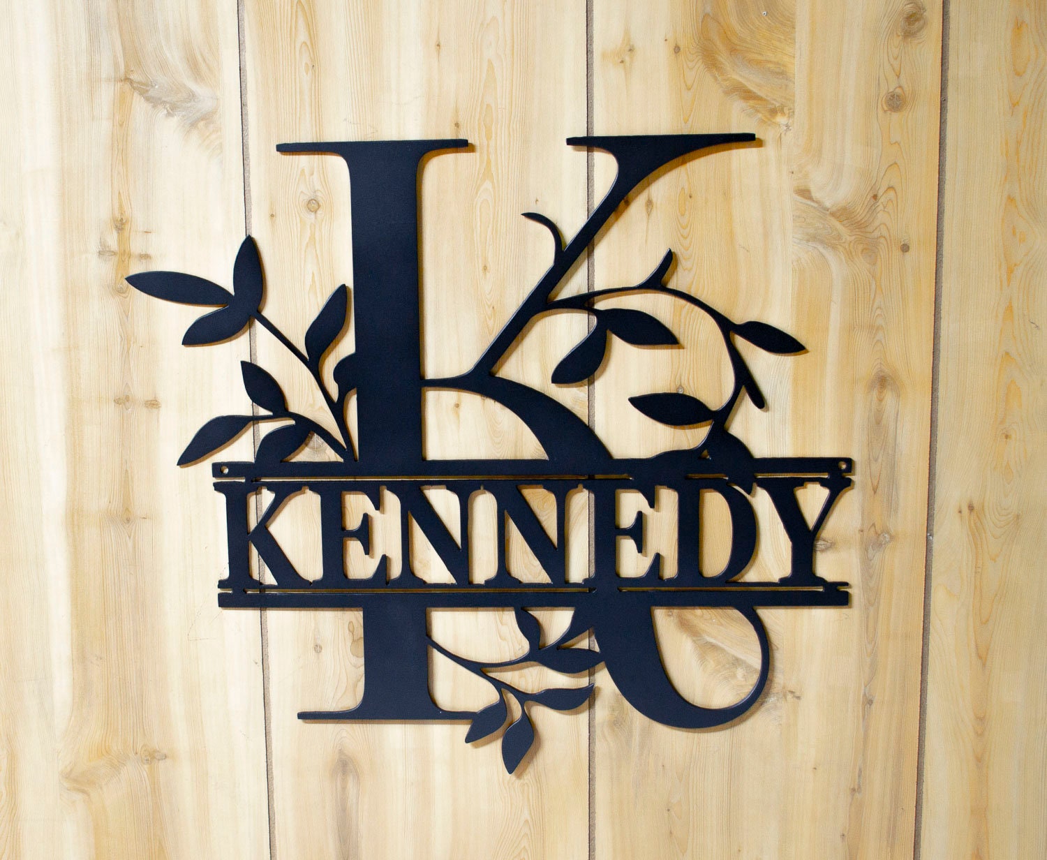 Family Last Name Monogram, Personalized Metal Sign, Elegant Wedding, Anniversary Gift, Metal Door Family Name Sign