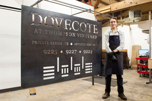 LARGE 4ft x 6ft custom metal sign, business logo sign, steel outdoor sign