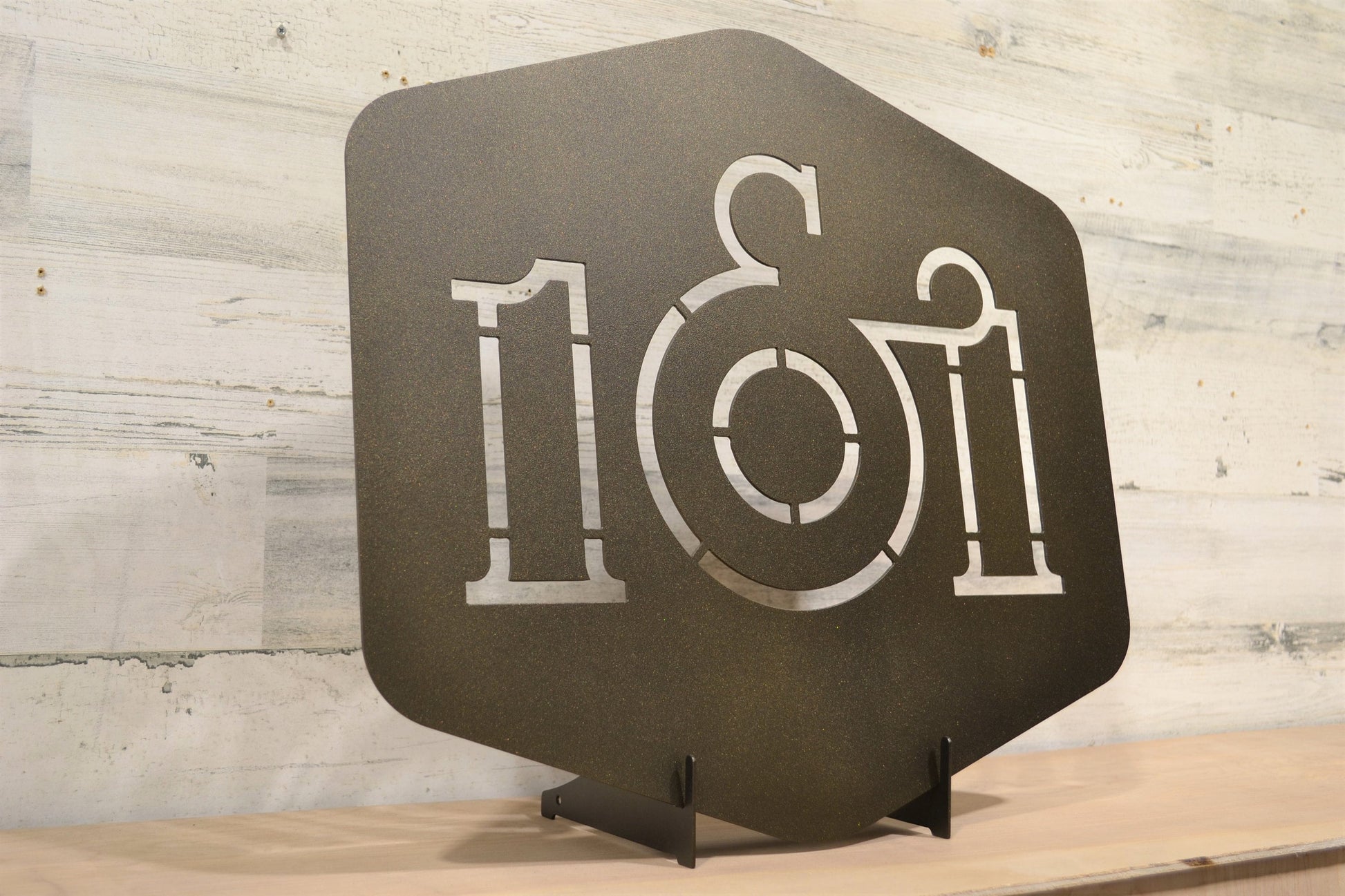 Custom metal logo Sign, with stand