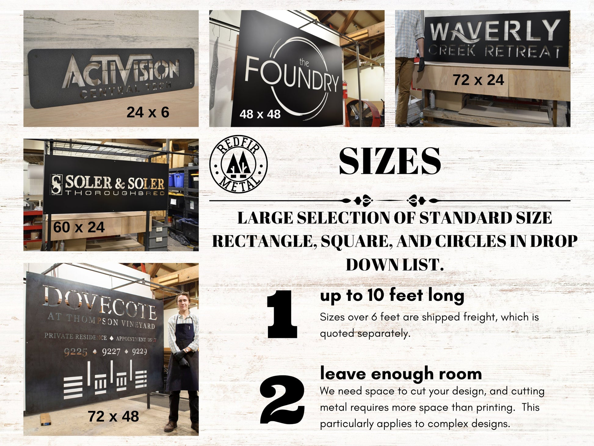 Large Metal Signs - Your Logo or Artwork - Custom Sign - Wedding Gifts - Metal Wall Decor - Raw steel Sign - Business Sign