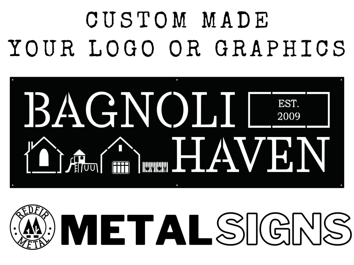 Personalized Business Logo Metal Art Signs - Your Logo or Design - Custom Sign - Wedding Gifts - Metal Wall Decor - Address Sign