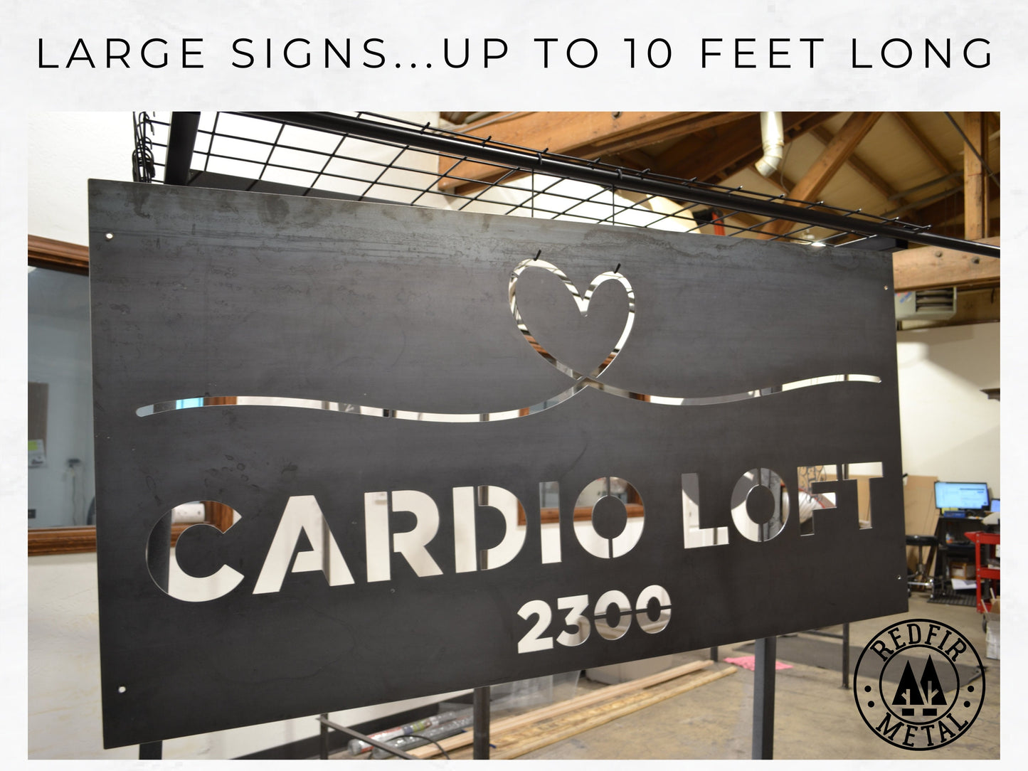 Large Metal Signs - Your Logo or Artwork - Custom Sign - Wedding Gifts - Metal Wall Decor - Raw steel Sign - Business Sign