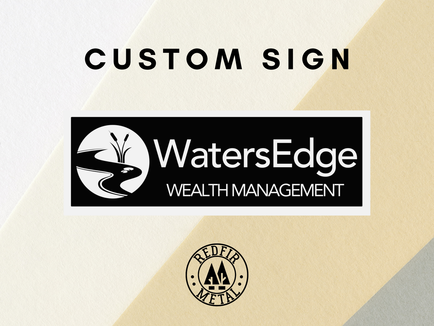 Custom Metal Logo Sign for K. Waters